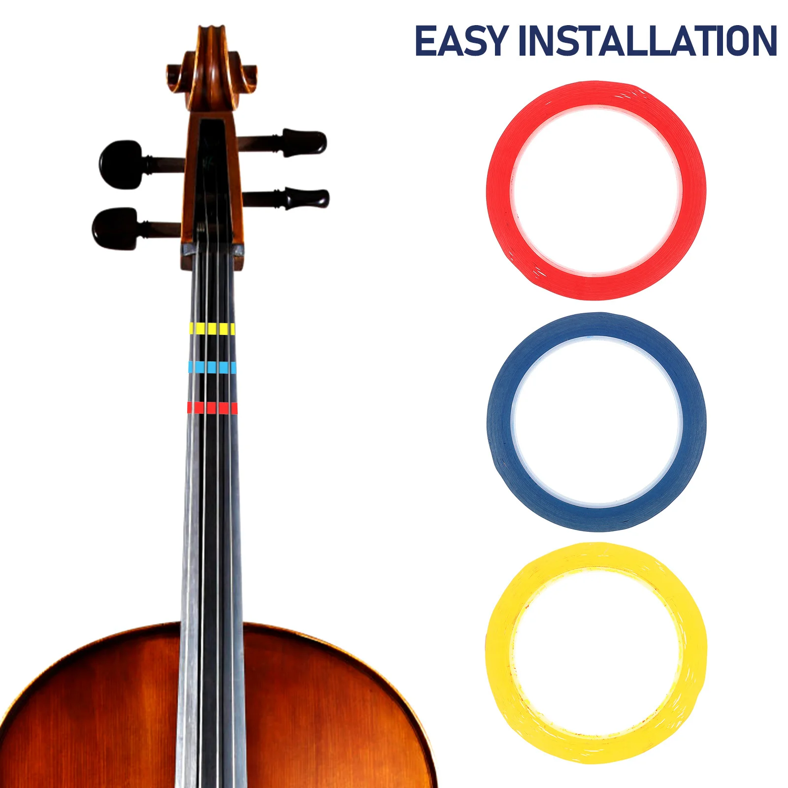 

3pcs 3 Rolls Violin Finger Position Tape Sticker For Fretboard Beginner Learning Tool Violin Practice Accessory Music Instrument