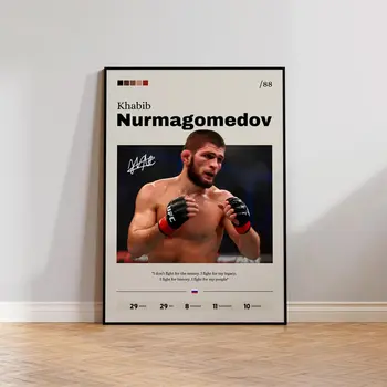 1PC ללא מסגרת בציר UFC לוחם ספורט פוסטר בד ציור משולב לחימה קיר אמנות לבית סלון חדר שינה חדר כושר דקור 10 best sales פוסטרים של UFC - №3