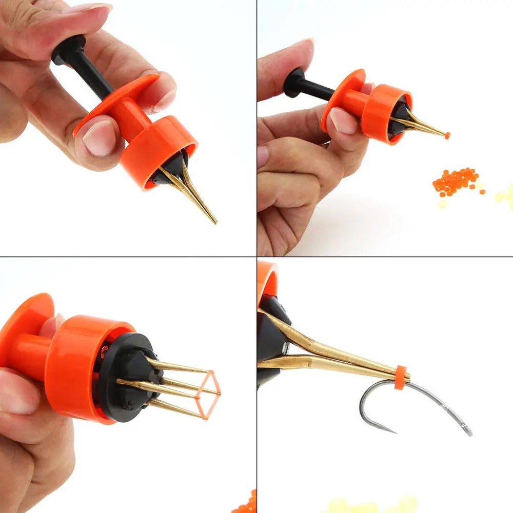 400/700/1000 Stück Köder elastische Gummiringe Wurm Köder Clip Angeln handgebunden mit körnigen Gummibändern Pellet Köder Verband Kit