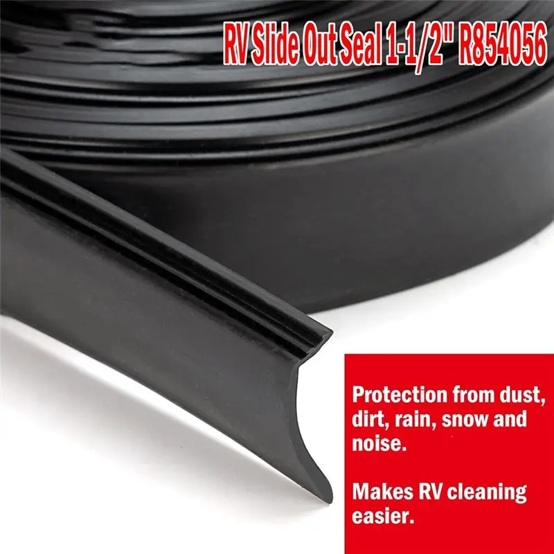 A64Z RV Slide Out Seal Rubber Seal Weather Stripping For Rvs Rubber Slideout Seal (Clip On) 25'