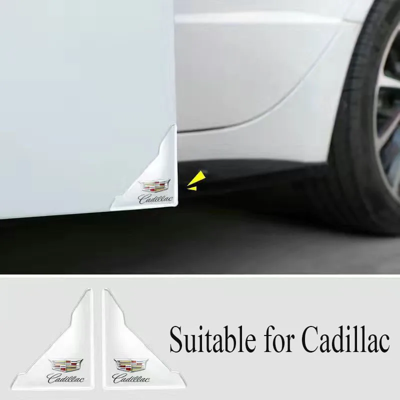 Car door corner anti-collision transparent silicone protection decal for Cadillac Escalade XT5 XT6 BLS SRX CTS ATSL STS EXT XTS 