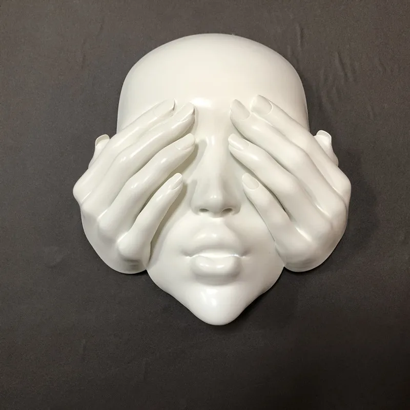 Clothing store beauty shop opening decoration fiberglass dummy mask 3D sculpture model personalization