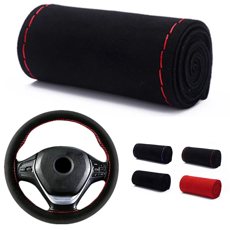 38CM steering wheel cover short plush  General Motors interior accessories steering wheel weaving cover DIY sewing