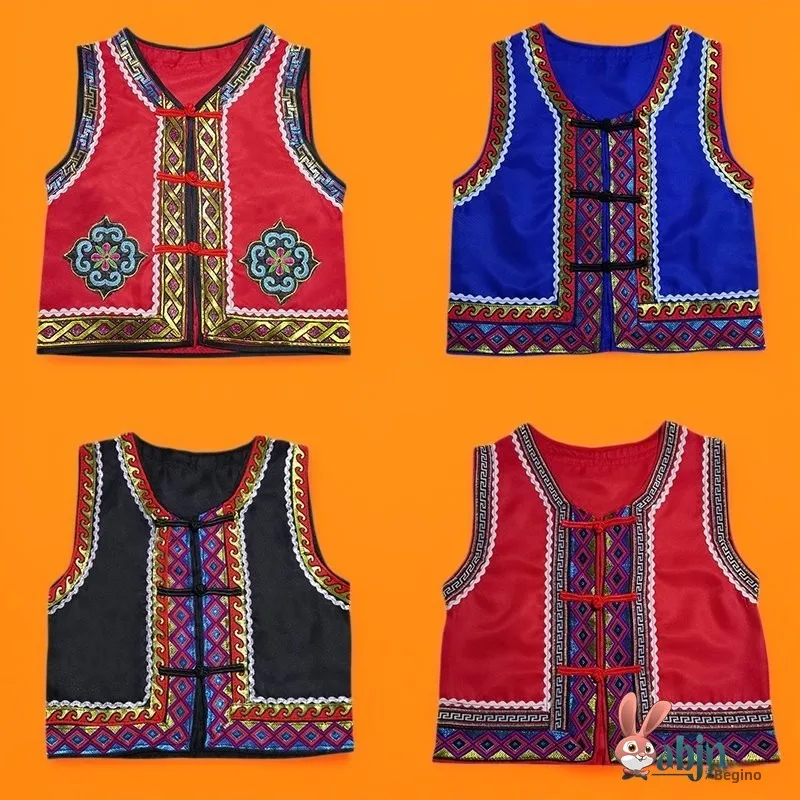 

Men's Tai Minority Special Vest Ethnic Children's Three March Three Study Research Zhuang Ethnic Adult Men's And Women's Miao...
