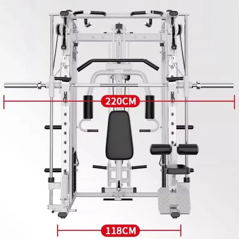 آلة تدريب شاملة متعددة الوظائف سميث رف مقاعد البدلاء الصحافة رف القرفصاء أجهزة لياقة بدنية آلة الكل في واحد #5