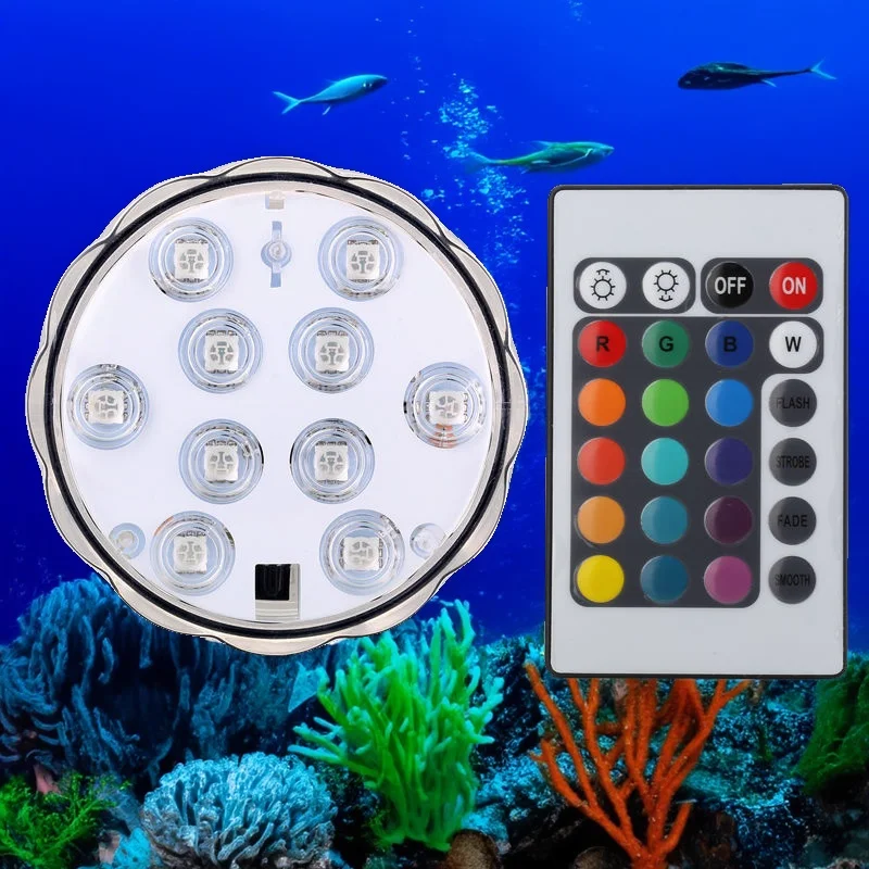 

LED Swimming Pool Light for Outdoor Lighting IP68 Waterproof Underwater Hot Tub Spa Inflable Aquarium Removable pool accessories