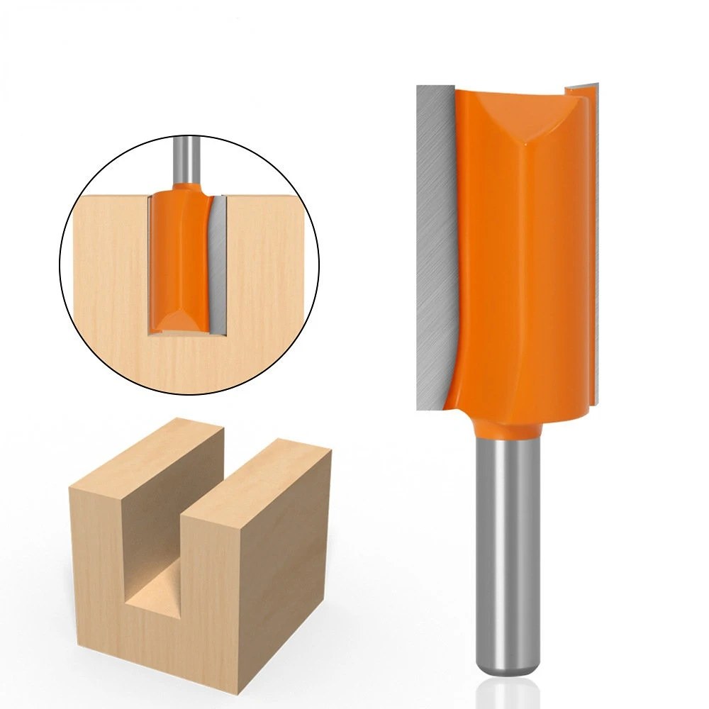 8mm ShankThe diameter of 22 Double Flute Straight Bit Milling Cutter for Wood Tungsten Carbide Router Bit Woodwork Tool