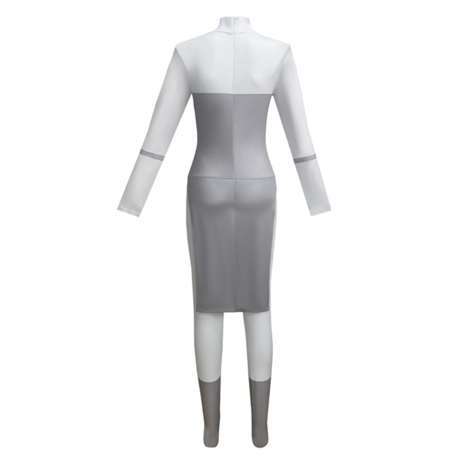 Immagine 3: Body grigio premium con spacco alto, costume cosplay da donna