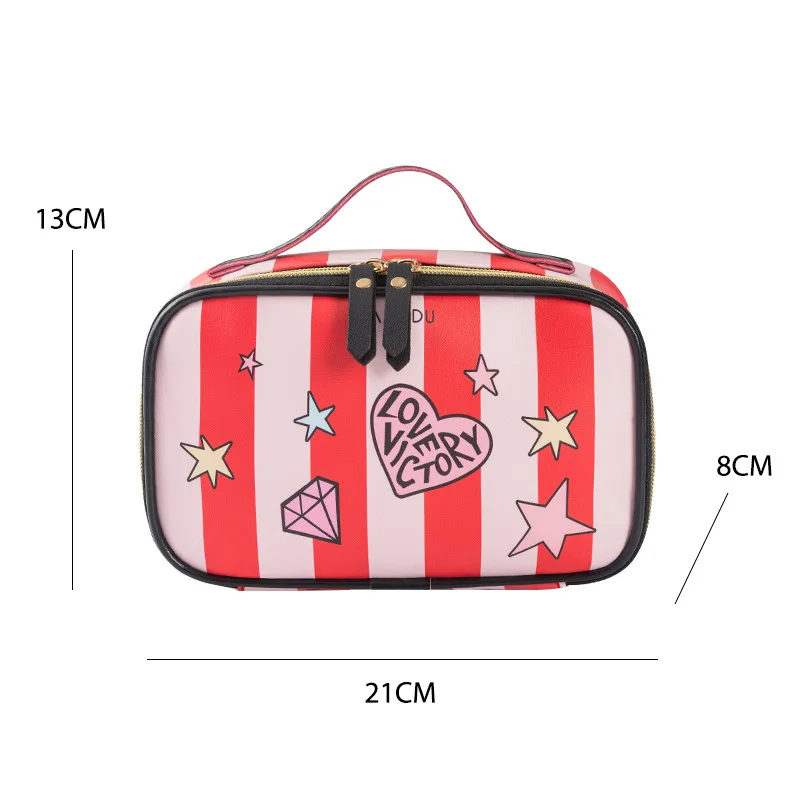 Travel PU Toiletries Bag Multifunctional Portable Diamond Shaped Storage Bag Large Capacity Waterproof Four in One Makeup Bag