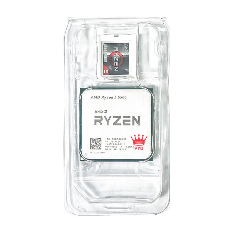 Go! AMD Ryzen 5 5500 R5 5500 3.6 GHz 6-Core 12-Thread CPU Processor 7NM L3=16M 100-000000457 Socket AM4 New but without cooler