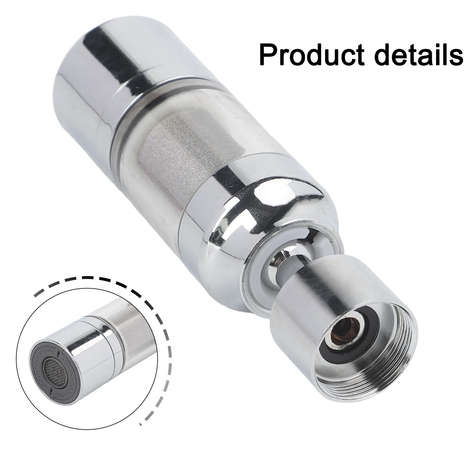 

Хромированный фильтр для крана, сменный картридж для фильтра, бытовой фильтр для воды, прочный материал ABS, трехступенчатое усиление давления