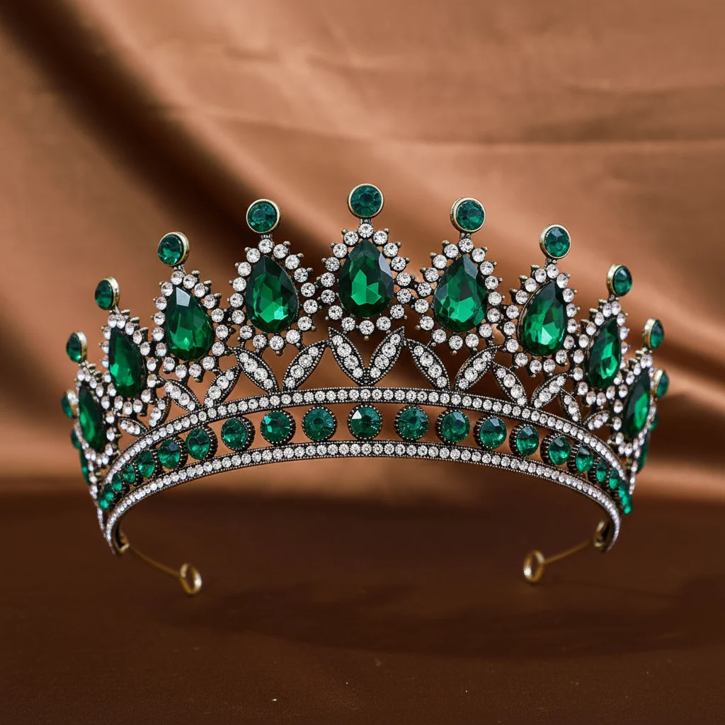 

Alloy Rhinestone Crown Headpiece For Wedding Stage Performance Bridal Hair Accessories