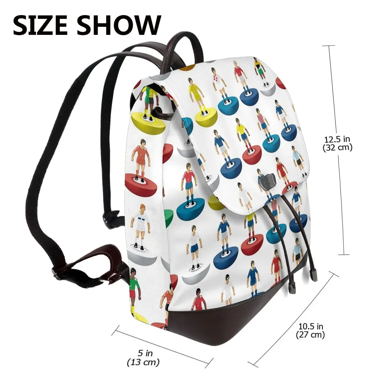 World Subbuteo Players Bookbag School Student Bags Hiking Travel Daypack for Women Fashion Derma Backpack