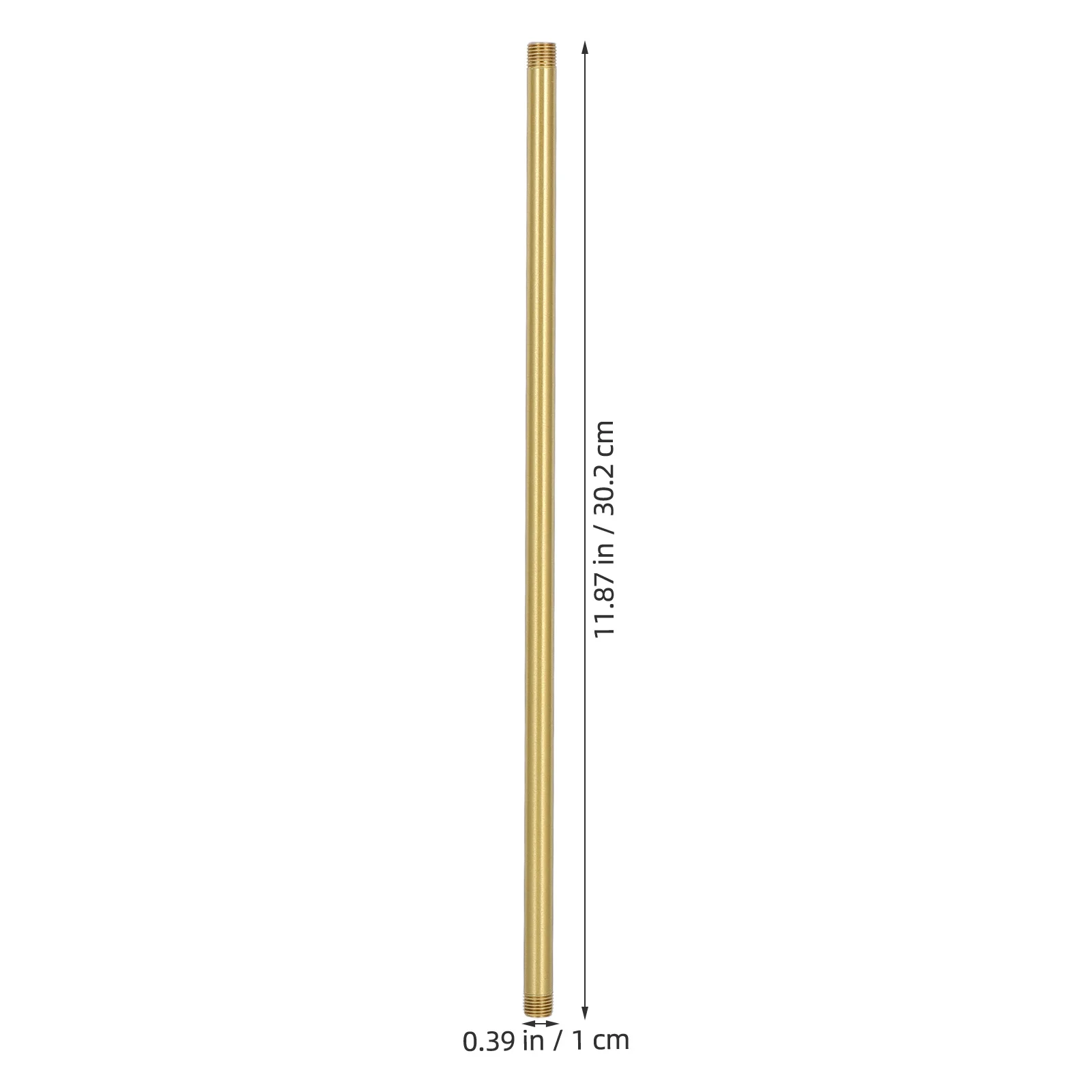 Long Brass Nipple Pipe Polished Brass Threaded Rod M10 300mm Durable Lamp Fixture Connector for DIY Lighting Projects Lighting