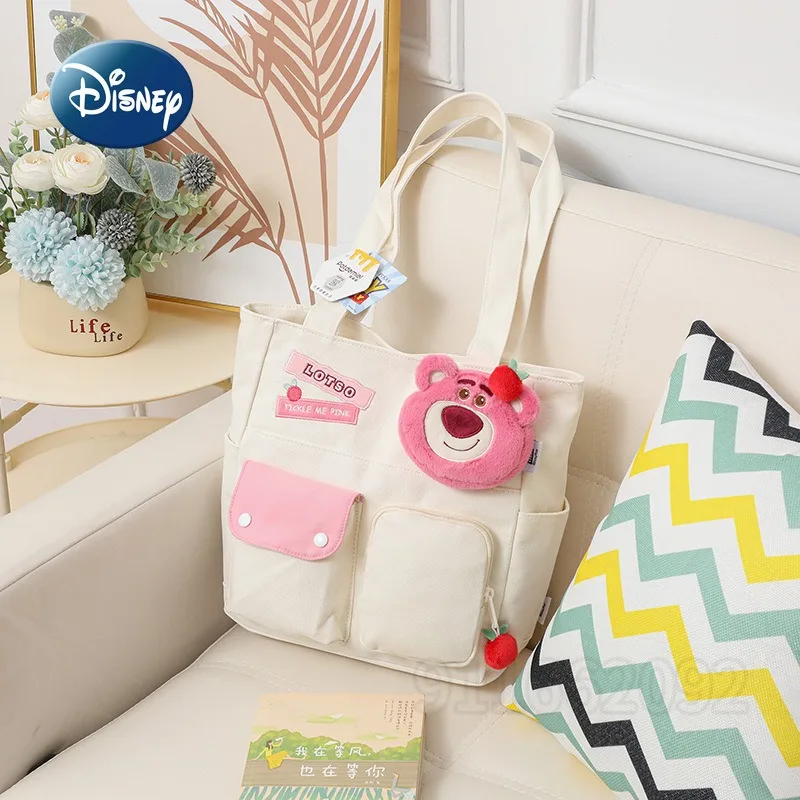 Disney New Women's Handbag Luxury Brand Original Women's Shoulder Bag Cartoon Cute Women's Bag Fashion Trend Large Capacity