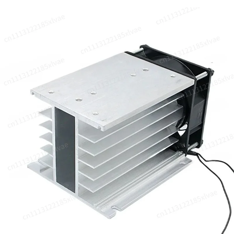 40A H-110 3-Phase SSR Solid State Relay Heatsink with Fan, 220V Pure Copper Silent Fan