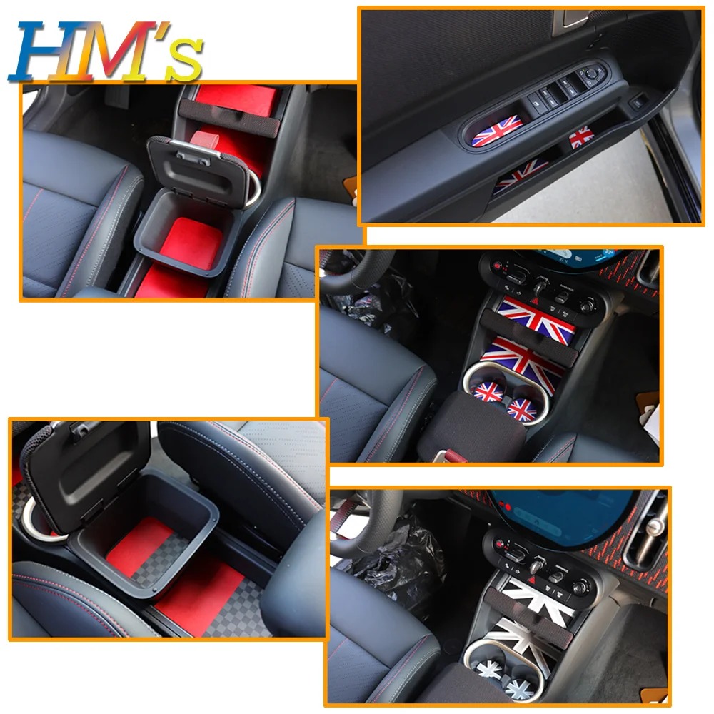 Compatible with MN Countryman U25 Car Leather Door Groove Mat Anti-Slip Door Gate Slot Pats Auto Interior Accessories