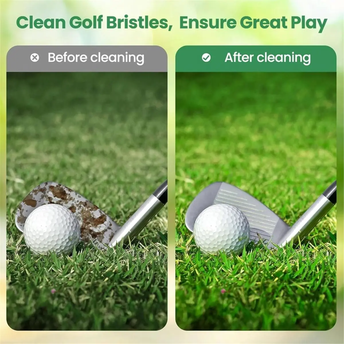 update. Golf Club Brush and Groove Cleaner with Retractable Zipline and Aluminum Carabiner Cleaning Tool.