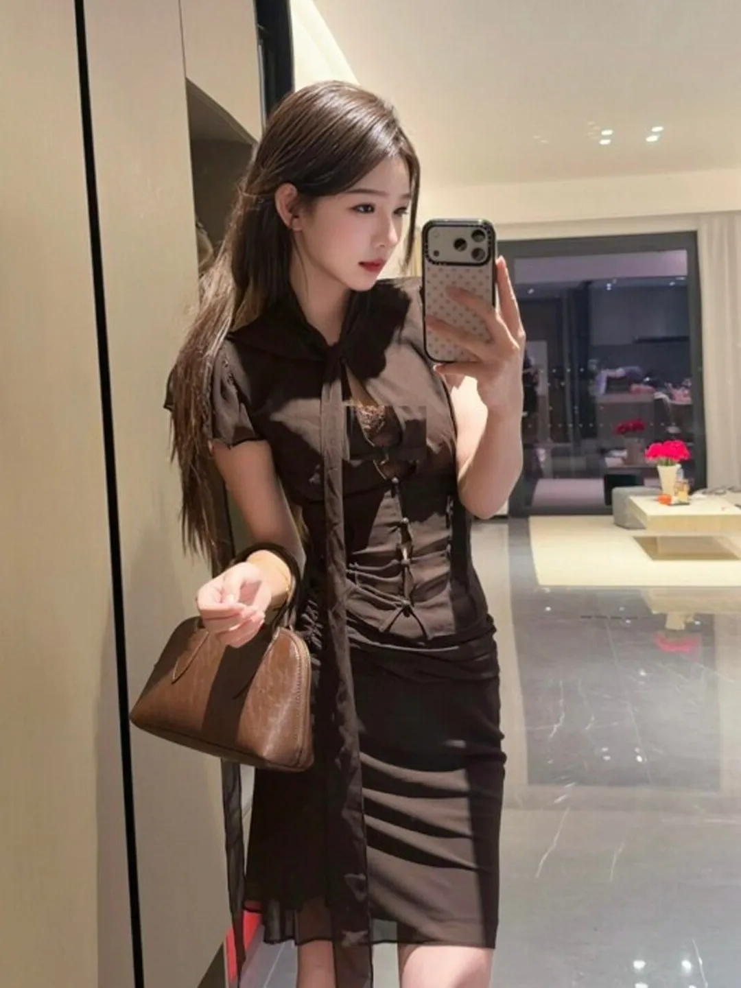 

Retro Style Unique Super Good Looking Top And Half Skirt Two Piece Set Elegant Whole Set Ootd Summer 2026 Fashion Women's Set
