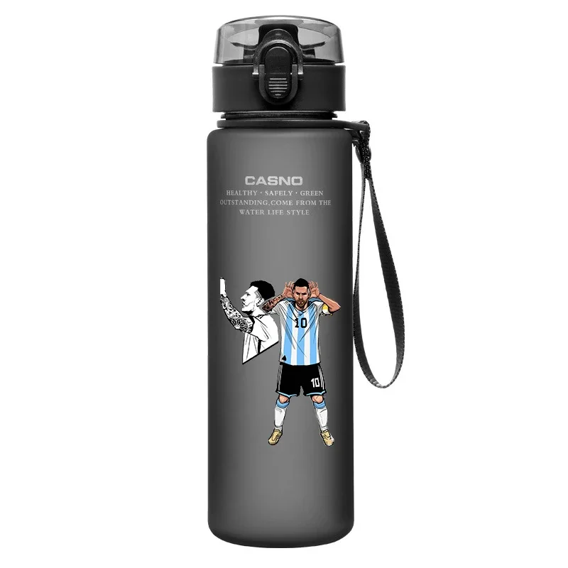 Football Water Cup Messi Neymar Ronaldo Football Star 560ML Drinking Bottle Coffee Cup Portable Outdoor Sports Flip Cover Gift