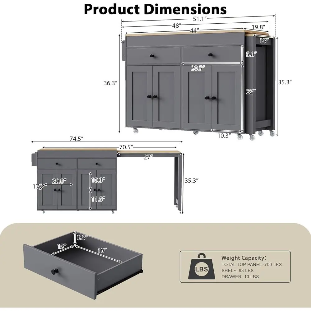 Thumbnail 3 - #20 Best Kitchen Island Carts to Buy In 2026
