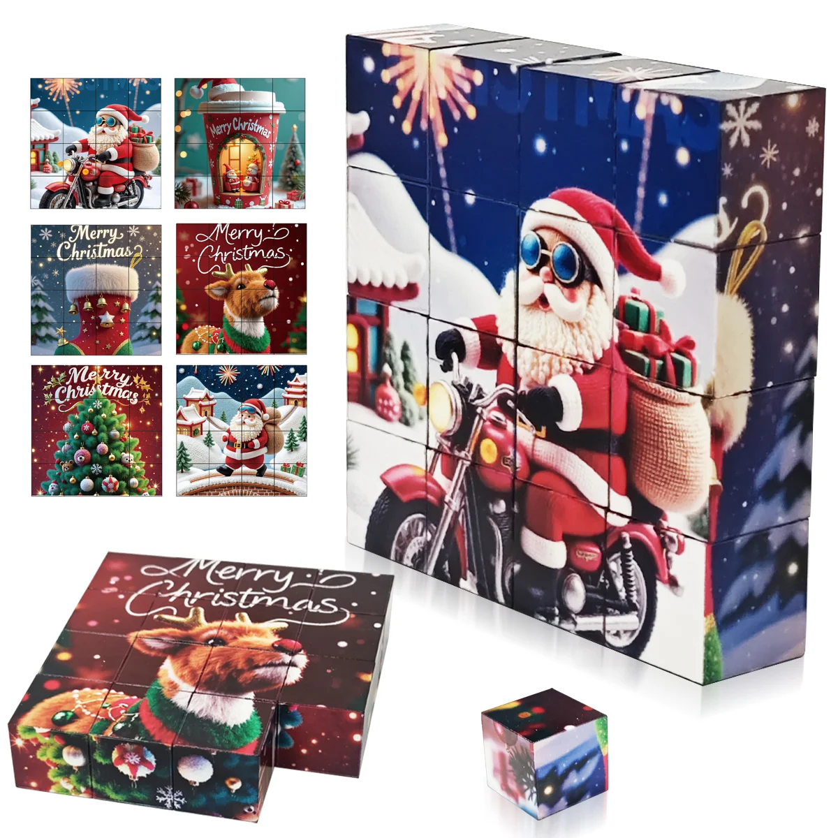 ألعاب ألغاز مغناطيسية لعيد الميلاد، أنماط متنوعة، ألعاب تجميع مغناطيسية، مناسبة للأولاد والبنات، هدايا عيد الميلاد وأعياد الميلاد