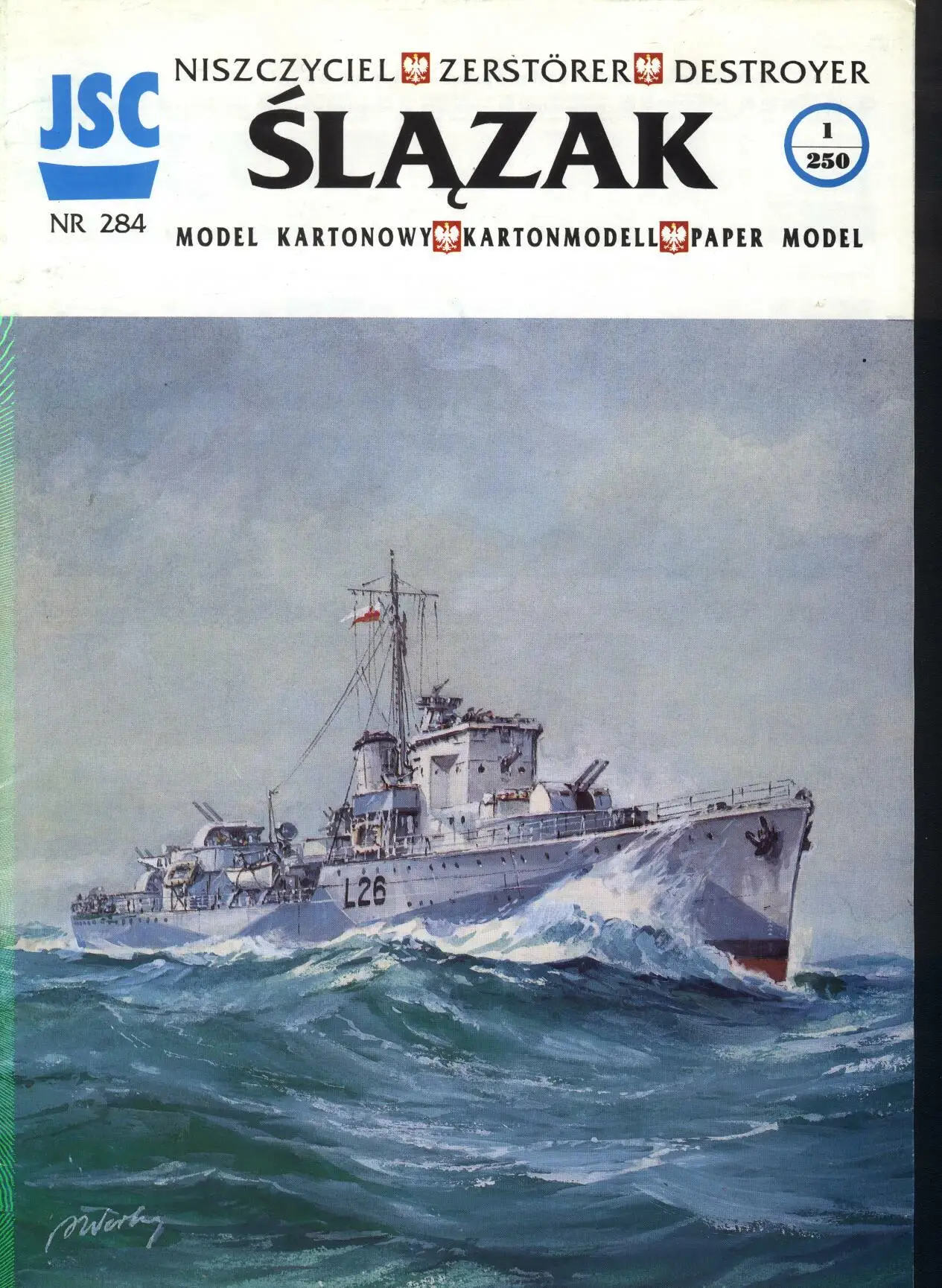 

1/400 Paper Model Ship Poland Slazak Warship DIY Handmade Papercraft Toy