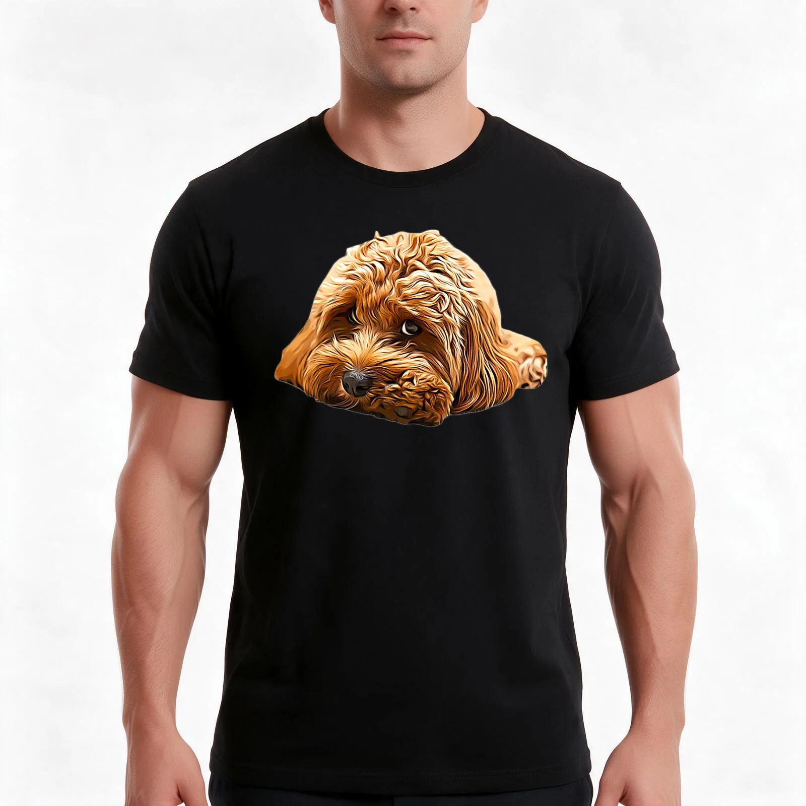 Cavapoo Cavoodle Cockerpoo Puppy Designer Dog Poodle Mix T-Shirt, Summer Casual Cotton Tee, Oversized Streetwear Tops