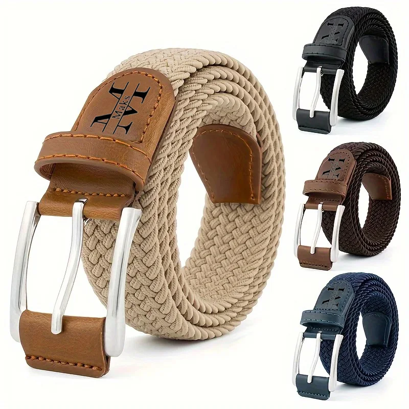 Customized Name Outdoor Nylon Canvas Belt Vintage Braided Design Breathable Adjustable Zinc Alloy Buckle Waistband for Men Women