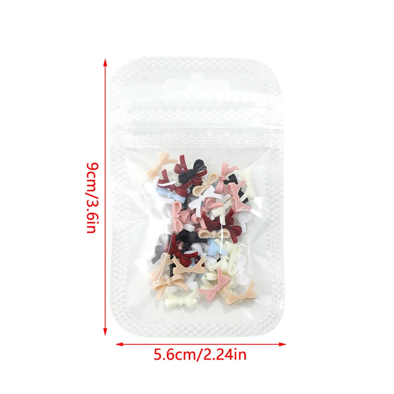 50 stuks Mini Bow Nail Charms Bulk Mix 3D Strik Nail Art Decoratie Accessoires Voor DIY Manicure Koreaans Ontwerp