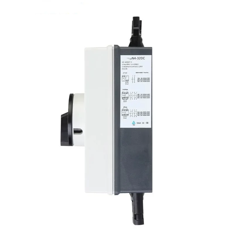 IP66 Waterproof SISO DC1000V 32A Isolation Switch with Connector 3P DC Isolator Transfer Switch for Solar PV System