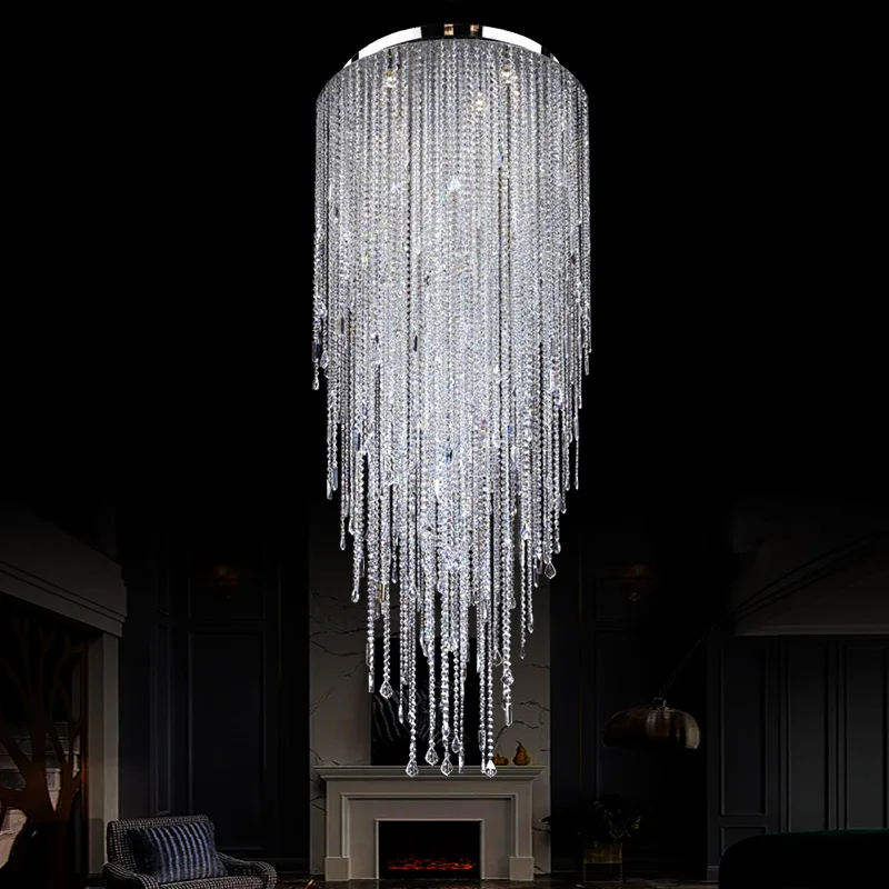 New design crystal chandelier modern luxury living room staircase lamp custom decorative lights 110v220v