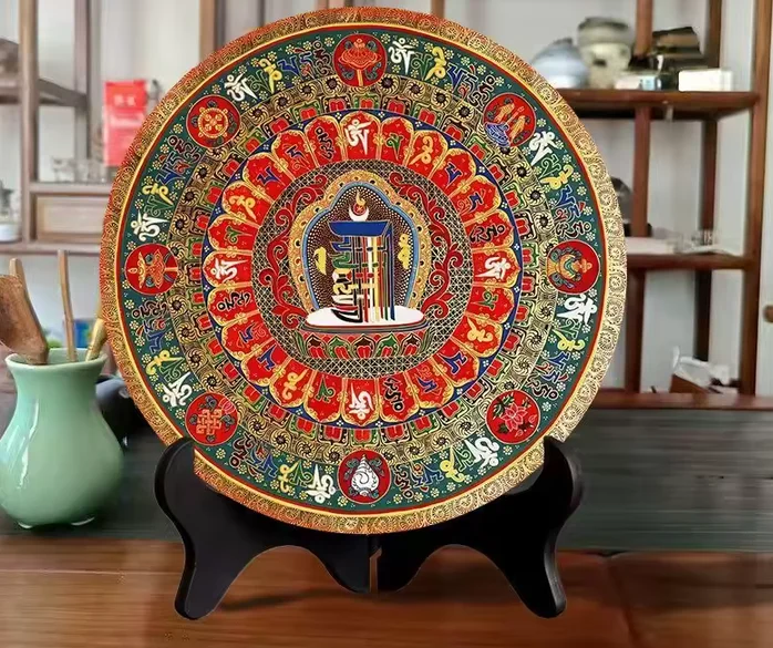 Aspects of Freedom Mandala Thangka Home Decor Tibetan Buddhist Painting Ornamental Artwork