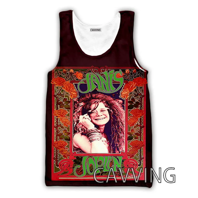 New Fashion Women/Men's 3D Print  janis joplin Tank Tops Harajuku  Vest  Summer Undershirt Shirts Streetwear