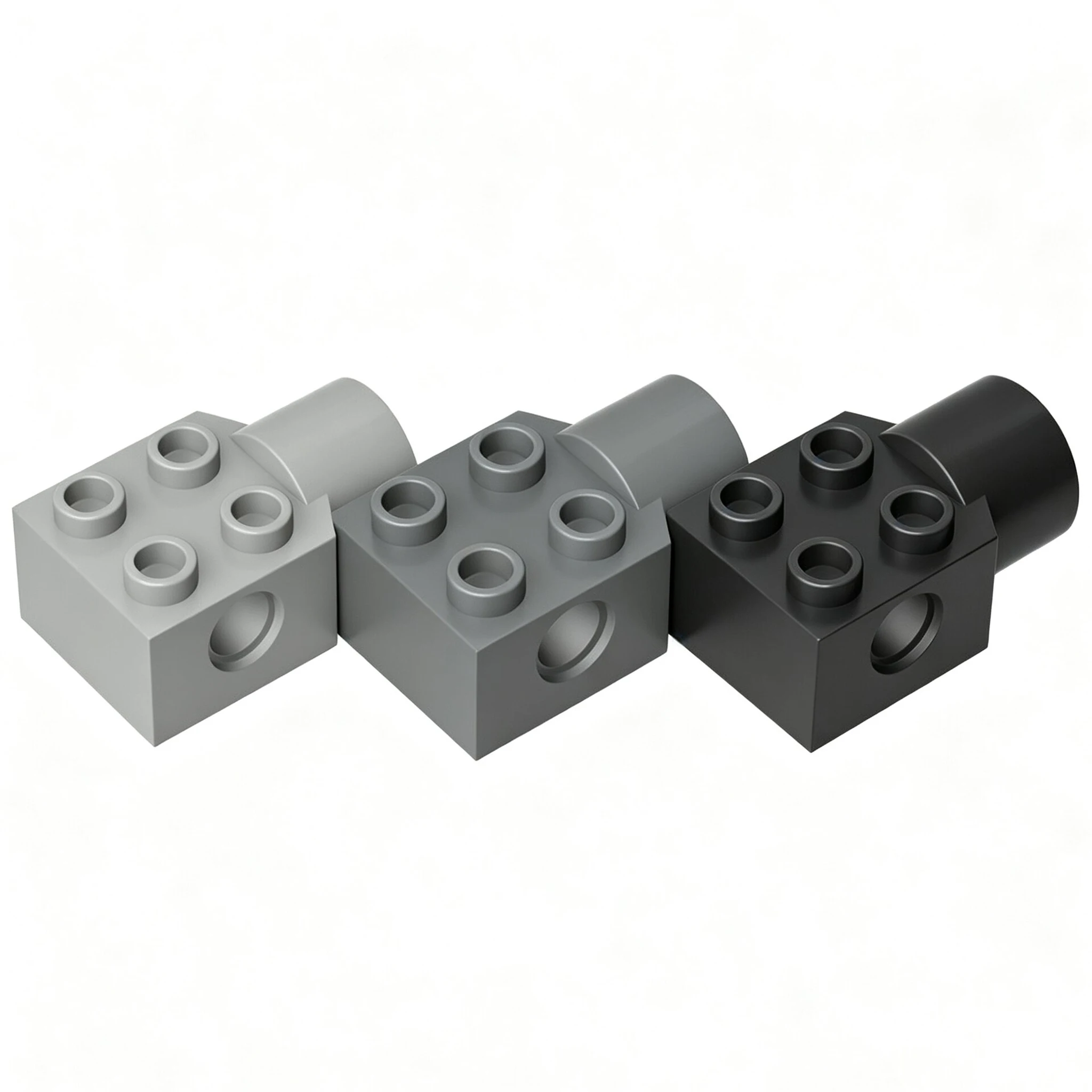 20PCS MOC 48169 With Pin Holes Joint Socket Suitable Brick Modified 2x2 Building Block Toy Adults Boys Holiday Gift