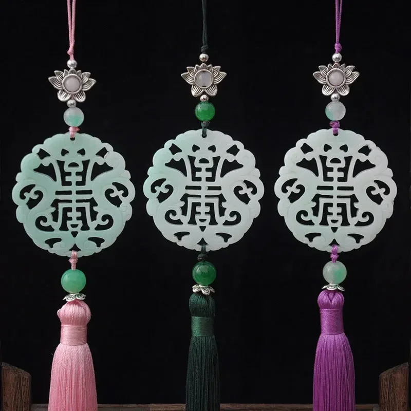 1PC imitacja Jade Fu Shou talia Tassel wisiorek jedwabiste miękkie Craft frędzle Handmade frędzle dla DIY tworzenia biżuterii wystrój domu