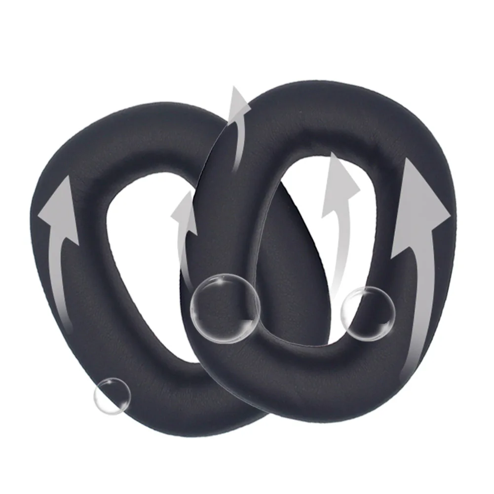 Almohadillas de repuesto para auriculares B & W Bowers & Wilkins PX7 S2/PX8, almohadillas para los oídos sobre cuero de proteína, 1 par