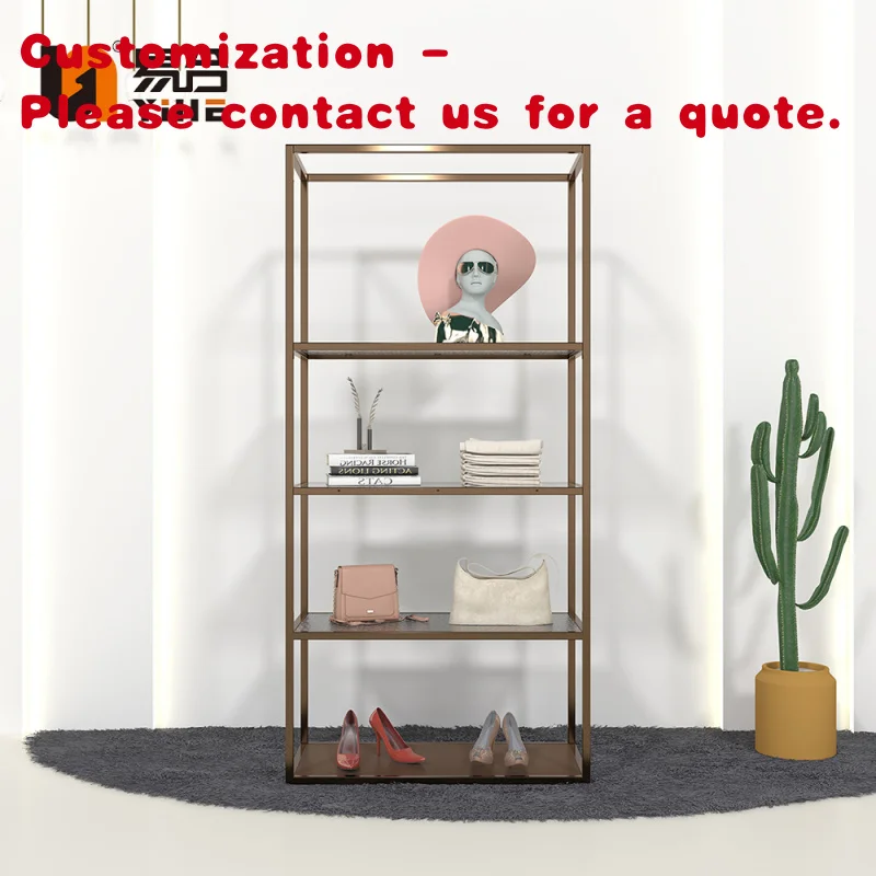 custom.Custom Stainless Steel Boutique Rose Clothing Racks Garment Women Store Dress Display Stands Clothes Shops