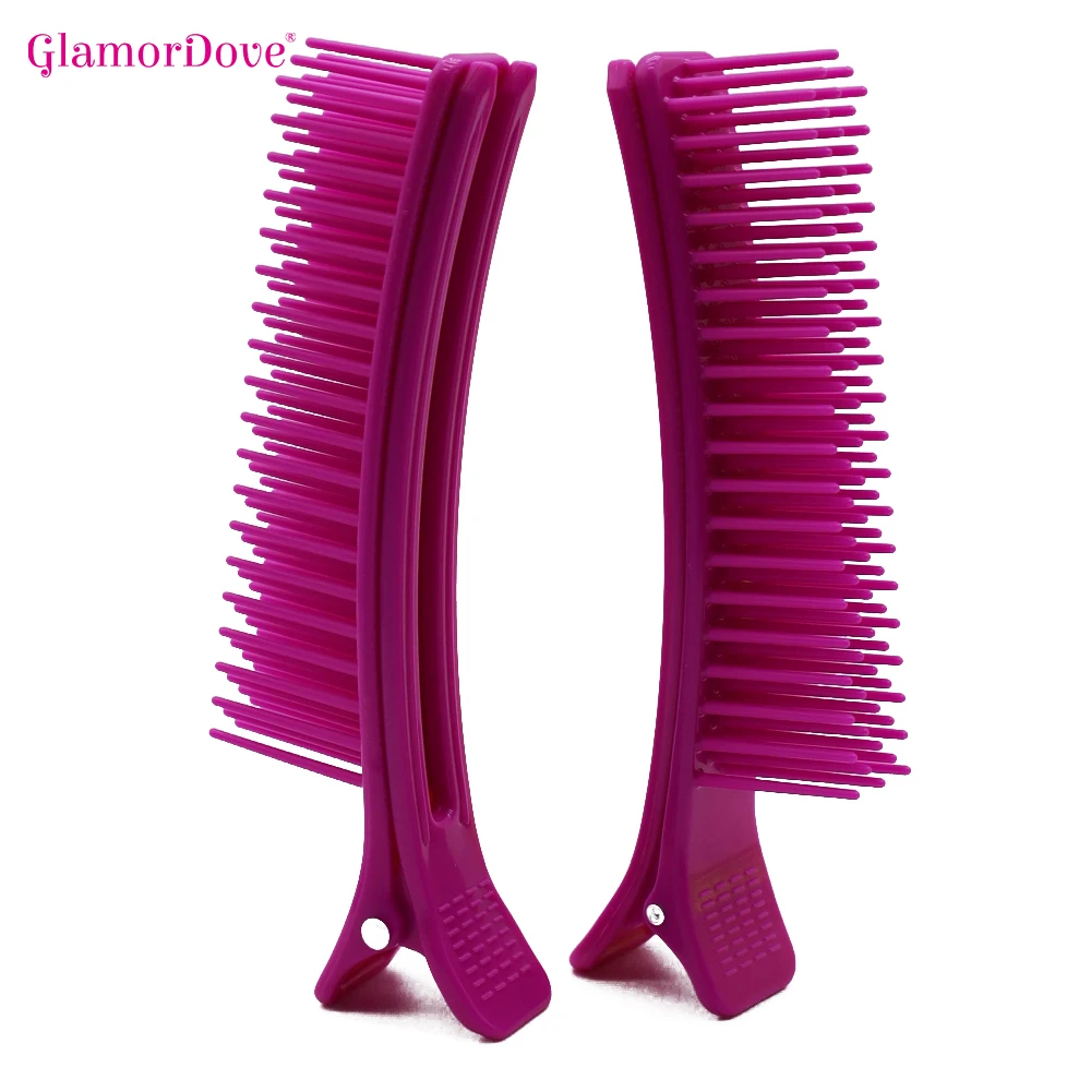 2Pcs Hair Comb Clip Styling Clips High Quality Barber Hair Clips Comb Brush Hair Sectioning Comb