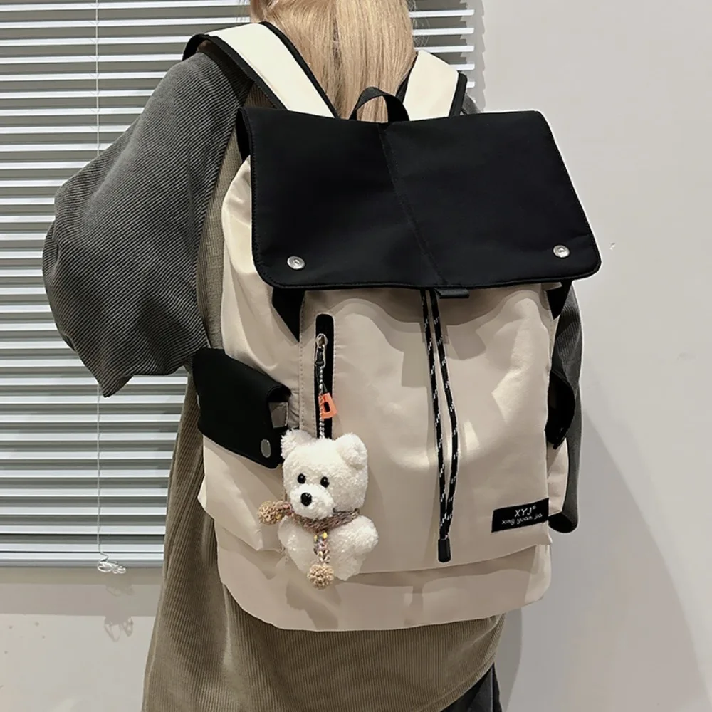 

Contrast Flap Waterproof Backpack for Men and Women, Large Capacity Leisure High-value Students, Multi-functional and Practical