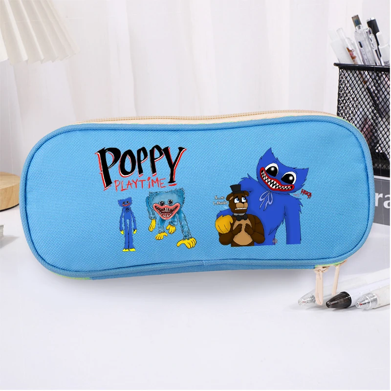 Сумка для карандашей Game Poppys Playtime Huggy Wuggy, студенческий пенал, сумка для хранения, органайзер для канцелярских принадлежностей в стиле аниме, школьные принадлежности