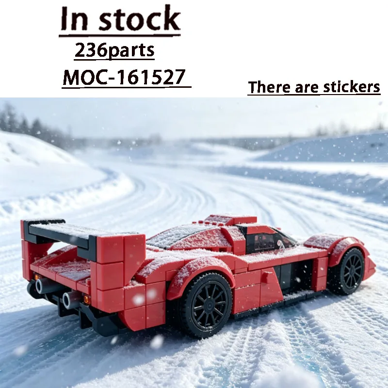 MOC-161527 Red New Snow Sports Limited Edition Supercar Building Block Model, 236 Parts, Adult Birthday Custom Toy Gift