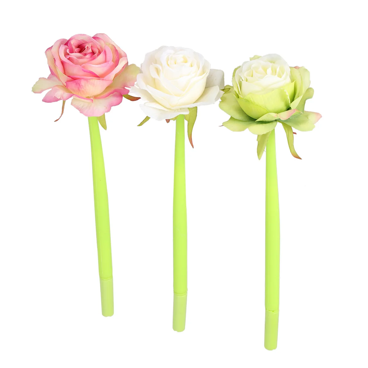 

3 шт., 0,5 мм, гелевые ручки в форме розы, милый набор силиконовых ручек для детей, канцелярские принадлежности для девочек, подарок для школы, домашнего офиса