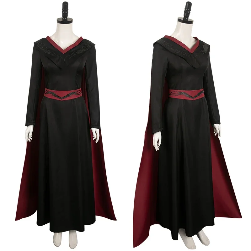 Drgon Rhaenys Cosplay Fantasia Costume The Dragon Season 2 Cosplay Dress Disguise For Women Adult Robe Halloween Carnival Suit