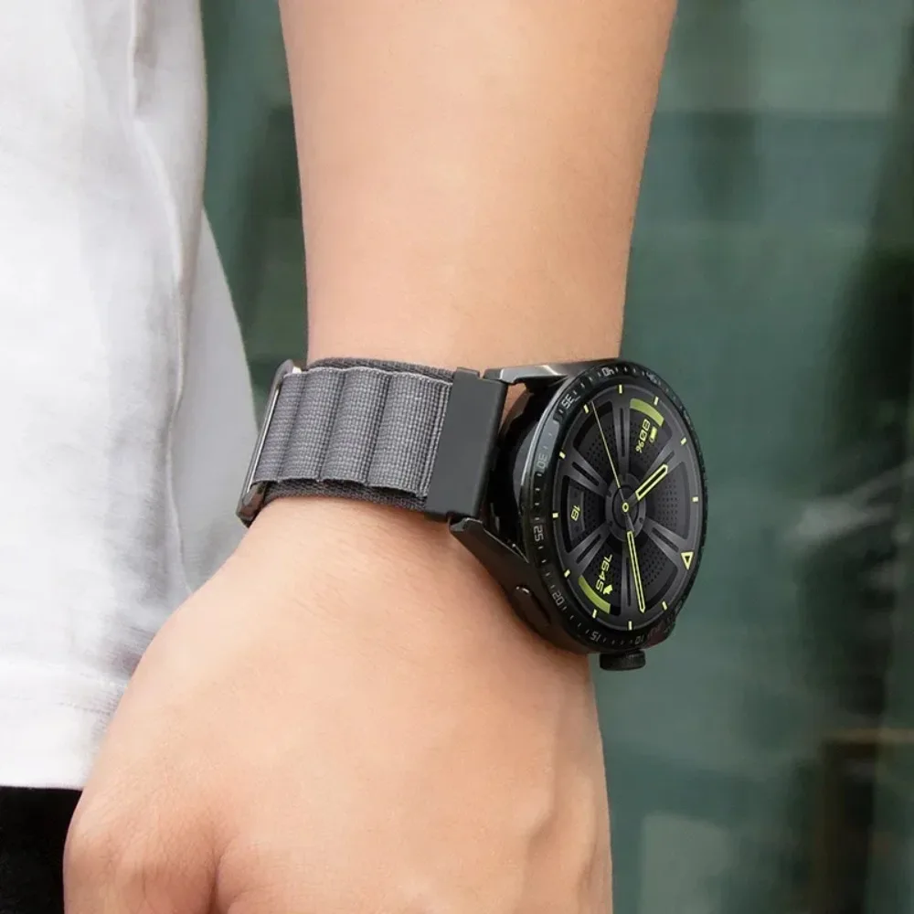 22/20 مللي متر النايلون جبال الألب حلقة حزام لهواوي ساعة GT5 برو GT5 GT4 GT3 GT2 46 مللي متر سوار معصمه هواوي ساعة 5/4/3 اكسسوارات