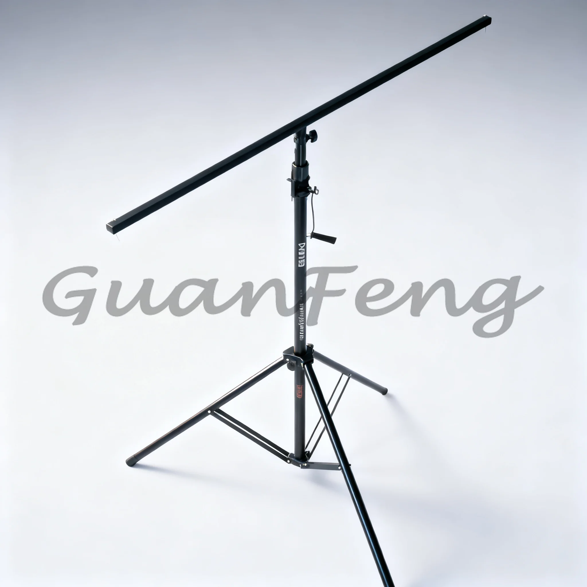 Thickened Hand Crank Stage Light Tripod, 3M 6 Light Mount Mobile Lifting Stand for DJ Performance Stage