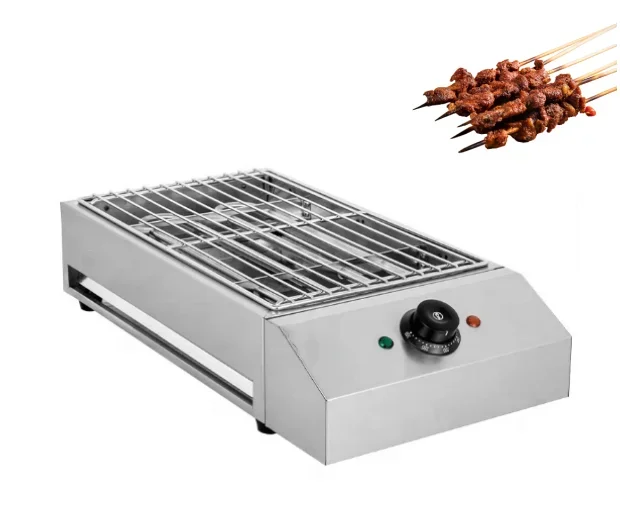 Máquina comercial elétrica profissional de alta qualidade para fazer produtos de carne, grelhas de churrasco em aço inoxidável