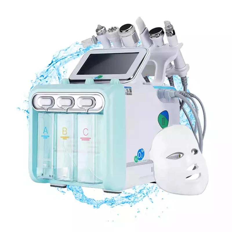 

Professional portable 7 in 1 small bubble oxygen jet peeling machine facial hydrating skin whitening facial cleaner household