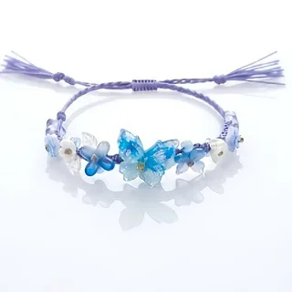 Chinese Style Lucky Butterfly Flower Braided Bracelet Adjustable Blessing Friendship Rope Cute Jewelry Gift For Women Girls Wear