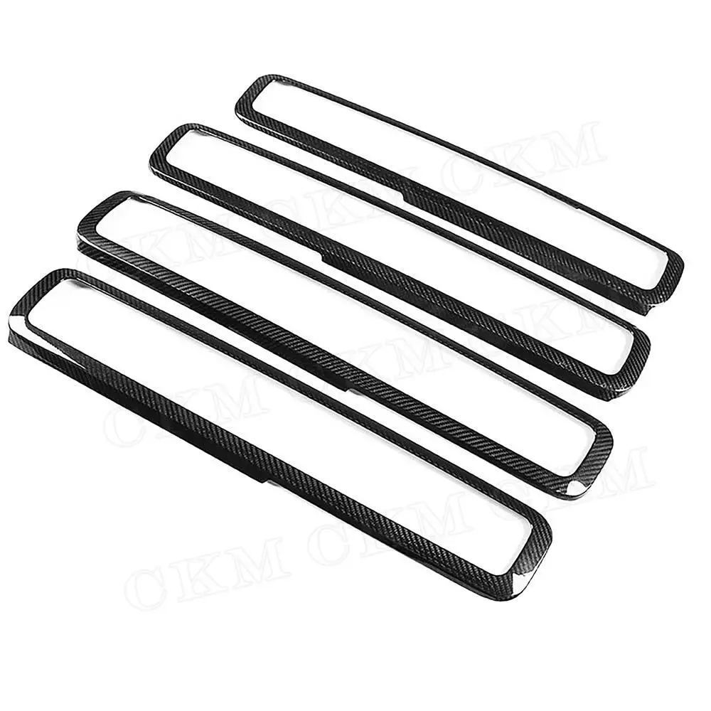 Carbon Fiber Car Interior Door handle Frame Decoration Sticker 4 PCS For Mercedes Benz G Class W464 G500 G63 AMG 2019-2020